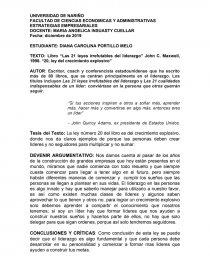 Reseña las 21 leyes irrefutables del liderazgo. Página 1
