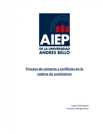 Proceso de compras y conflictos en la cadena de suministros. Página 1