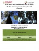 Modificación al Programa de Manejo Forestal Maderable