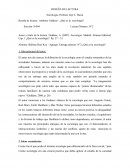 RESEÑA DE LECTURA Sociología