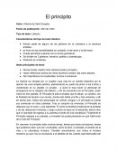 El principito Autor: Antoine de Saint-Exupéry