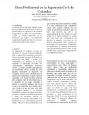 Articulo sobre ética profesional en la ingeniería civil