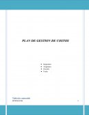 PLAN DE GESTION DE COSTOS Confecciones Uniformes Industrial