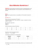 Guía Métodos Numéricos I