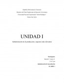 Administración de la producción y aspectos más relevantes