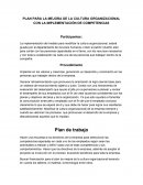 PLAN PARA LA MEJORA DE LA CULTURA ORGANIZACIONAL CON LA IMPLEMENTACIÓN DE COMPETENCIAS