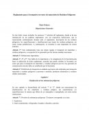 Reglamento para el transporte terrestre de materiales de Residuos Peligrosos