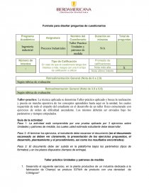 Taller practico. Unidades y patrones de medida. Procesos Industriales. Página 1