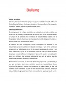 Causas y Consecuencias del bullying en un grupo de 30 estudiantes