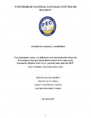 Los principales costos y su influencia en la determinación del precio de transporte interprovincial Huaraz-huari de la empresa de transportes Olguita Tours S.A.C