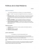 Politicos de la edad moderna