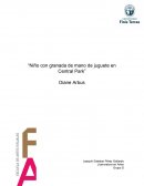 Obra: Niño con granada de mano de juguete en Central Park