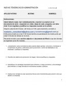 NUEVAS TENDENCIAS EN ADMINISTRACIÓN 2° EXAMEN PARCIAL