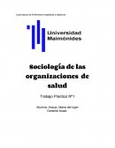 Sociología de las organizaciones de salud . Trabajo Practico Nº1