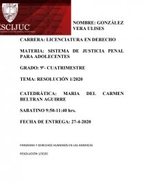 PANDEMIA Y DERECHOS HUMANOS EN LAS AMERICAS RESOLUCIÓN 1/2020. Página 1