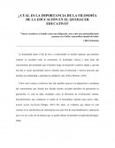 La importancia de la filosofía de la educación en el quehacer educativo