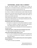 GASTRONOMIA, ¿BUENA O MALA CARRERA?