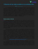 Influencia de las redes sociales en los adolescentes