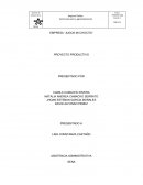 EMPRESA “JUGOS MI CHOCITA” PROYECTO PRODUCTIVO