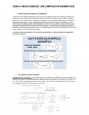 REACCIONES DE LOS COMPUESTOS AROMÁTICOS