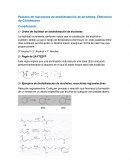 Práctica de reacciones de deshidratación de alcoholes. Obtención de Ciclohexeno