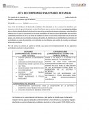 Acta de compromiso para padres de familia