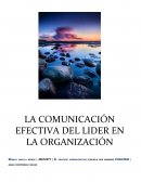 La comunicacion Efectiva del Lider en la Organizacion