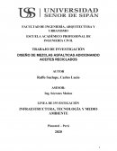 DISEÑO DE MEZCLAS ASFALTICAS ADICIONANDO ACEITES RECICLADOS