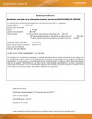 EJERCICIO PRÁCTICO DEDUCCIONES DE NÓMINA