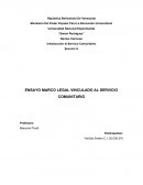 ENSAYO MARCO LEGAL VINCULADO AL SERVICIO COMUNITARIO
