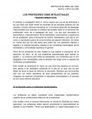 LOS PROFESORES COMO INTELECTUALES TRANSFORMATIVOS