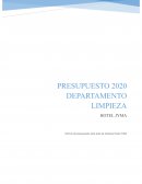 Presupuesto 2020 departamento limpieza