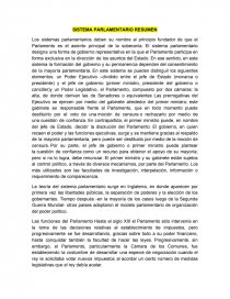 SISTEMA PARLAMENTARIO RESUMEN. Página 1