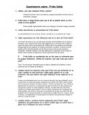 Cuestionario sobre Frida Kahlo