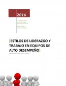 Equipos de alto desempeño. El concepto de liderazgo