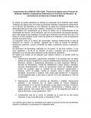 Informe, Cumplimiento de la NOM-252-SSA1-2009