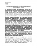 Afectaciones por parte de la pandemia que tiene preocupado al mundo