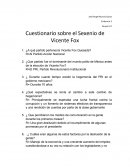 Cuestionario sobre el Sexenio de Vicente Fox