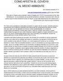 COMO AFECTA EL COVID19 AL MEDIO AMBIENTE