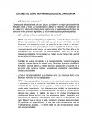 DOCUMENTAL SOBRE RESPONSABILIDAD SOCIAL CORPORATIVA