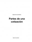 Ejercicio de práctica . Partes de una cotización