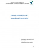 Trabajo Computacional N°1 Lenguajes de Programación