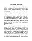 En defensa del aborto legal