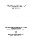 FUNDAMENTOS TEÓRICOS DE LA CARGA DEL ENTRENAMIENTO DEPORTIVO