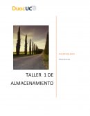 Taller 1 almacenamiento y inventario. “MADERAS AGLOMERADAS S.A”