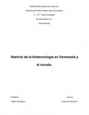 Historia de la biotecnología en Venezuela y el mundo