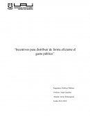 Incentivos para distribuir de forma eficiente el gasto público