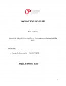 Reducción de la desnutrición en los niños en el estado peruano entre los años 2000 al 2019