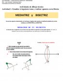 Actividades de dibujo técnico. Mediatriz. BISECTRIZ