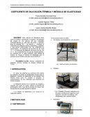 COEFICIENTE DE DILATACIÓN TÉRMICA Y MÓDULO DE ELASTICIDAD